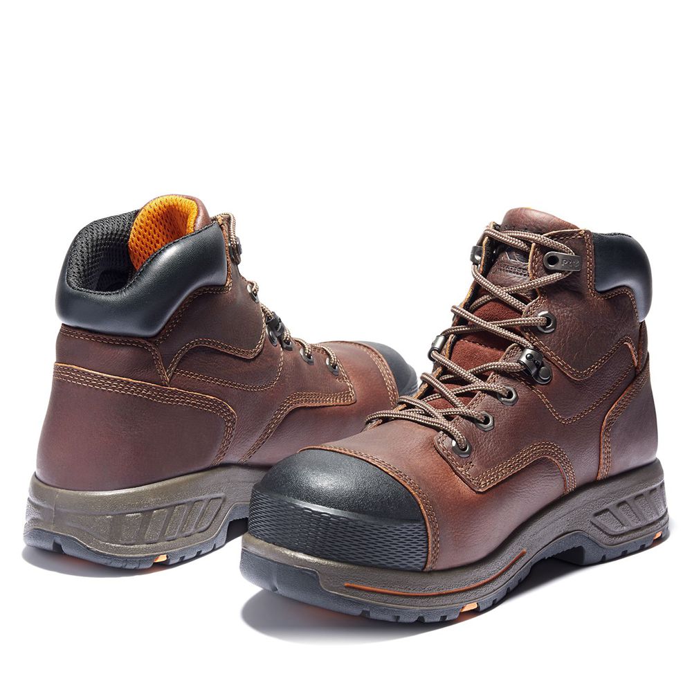 Botas de Trabajo Timberland Hombre Pro® Helix Hd 6\" Met Guard Comp Toe Marrones/Negras - Chile DXK-1